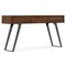 Lowry Console Sofa Table Walnut Solid Wood With Metal Legs 3 Drawers Storage
